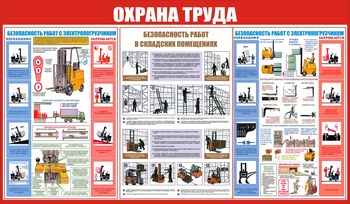 С130 Охрана труда при работе на складе (1200х700мм, пластик 2мм) - Стенды - Охрана труда на складе - Магазин охраны труда Протекторшоп